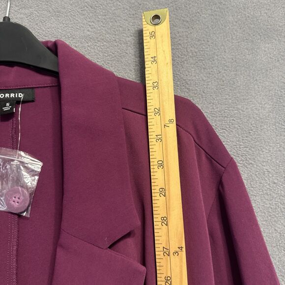 Torrid One Button Blazer Jacket Womens Plus Size 5X Burgundy Office Business - Picture 5 of 8